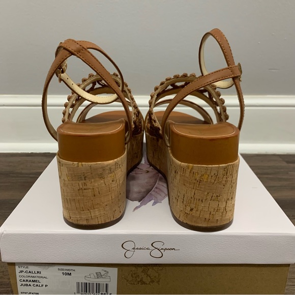 Jessica Simpson Brown Callri Wedge Sandals Size 10 - Picture 11 of 13